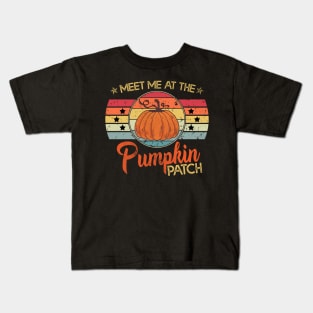 Meet Me At The Pumpkin Patch - Halloween Vintage Kids T-Shirt